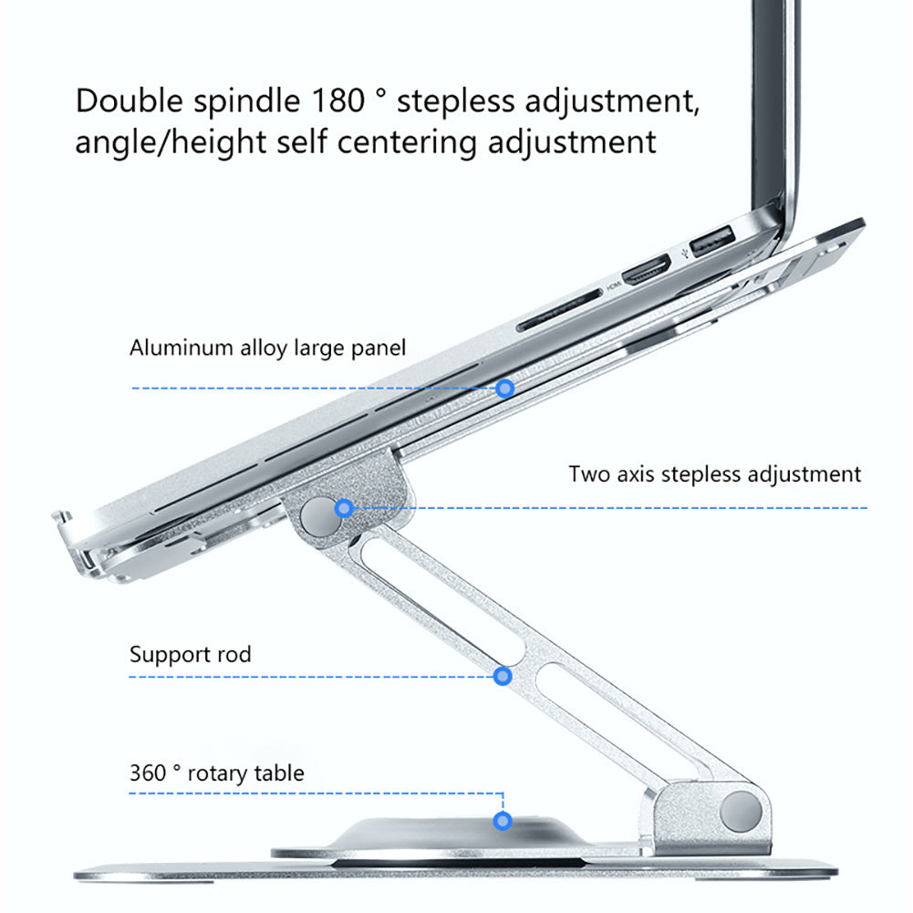 Laptop Stand Computer Riser Adjustable Rotation Laptops Mount for 10-17 Inches Notebook Tablet Black