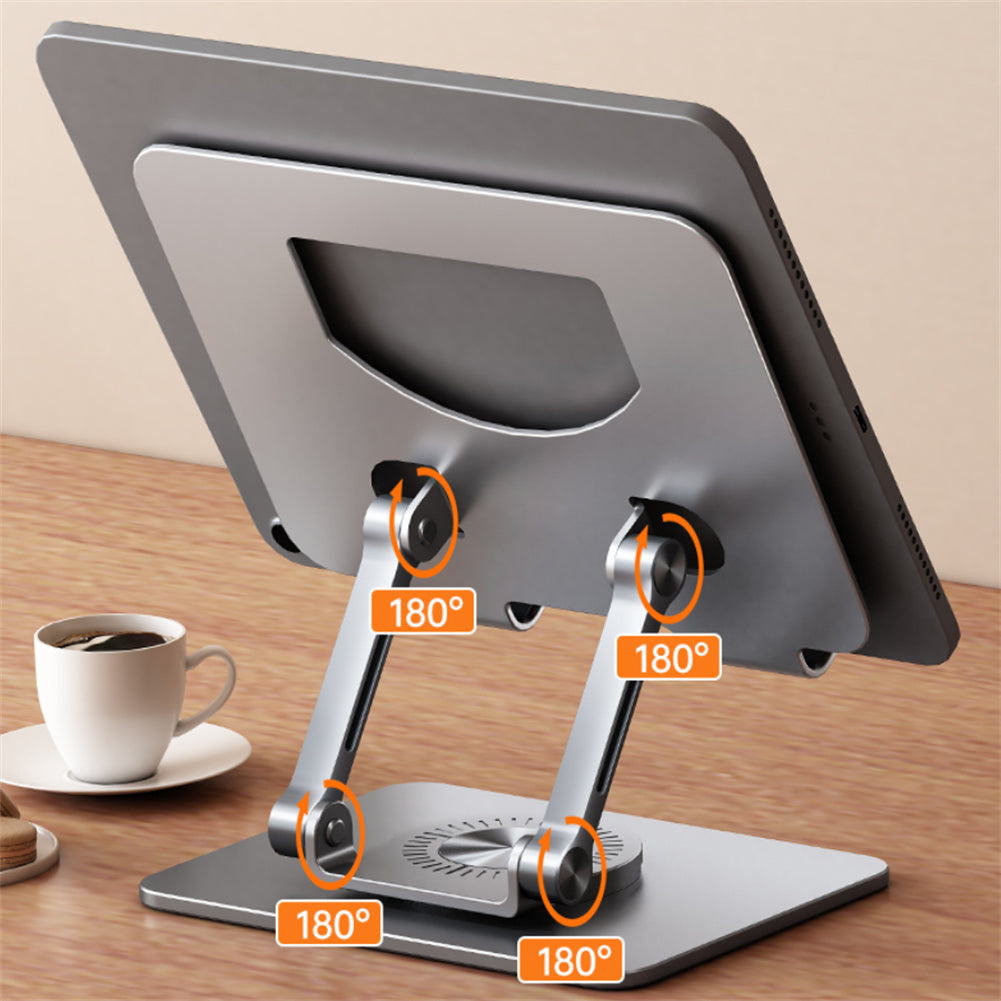 2028 Laptop Stand Aluminum Alloy Computer Riser Adjustable Foldable Laptops Elevator PC Cooling Mount For 4.7-12 Inch Laptop Tablet Phones silver