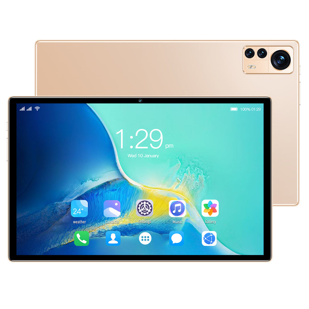 10.1 inch X12 Tablet Mtk6750 8-Core 4GB RAM 32GB ROM 5000mah Battery Android 9.0 Golden US Plug