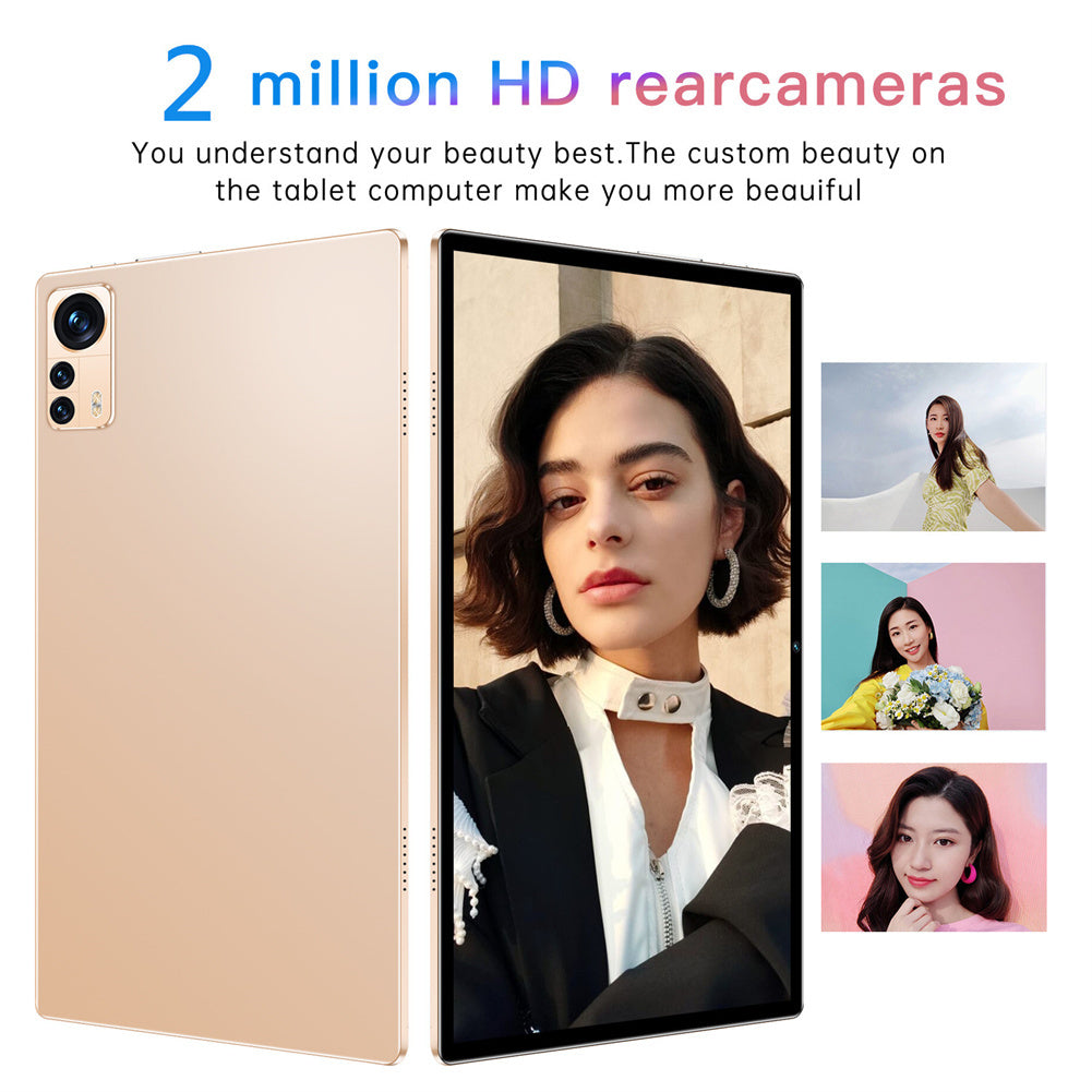 10.1 inch X12 Tablet Mtk6750 8-Core 4GB RAM 32GB ROM 5000mah Battery Android 9.0 Golden US Plug