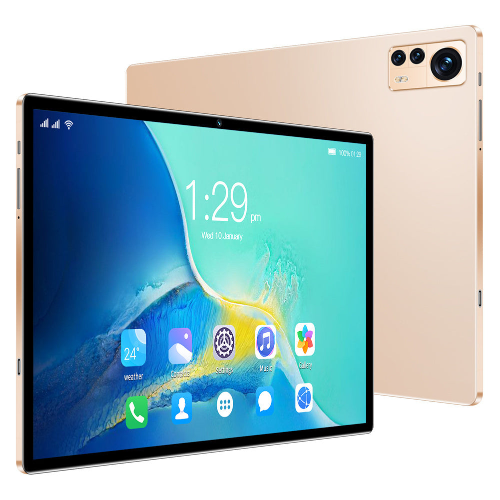 10.1 inch X12 Tablet Mtk6750 8-Core 4GB RAM 32GB ROM 5000mah Battery Android 9.0 Golden US Plug