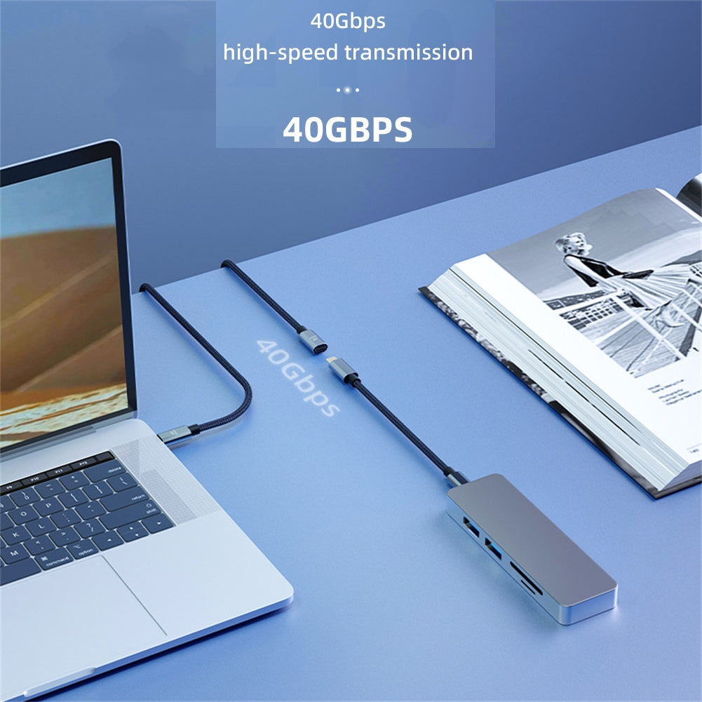 Type-C USB 4.0 40Gbps Data Charging Cable 100W 5A Fast Charge Cable 8K 60HZ Audio Video Transmission For USB C Devices 0.3 meters