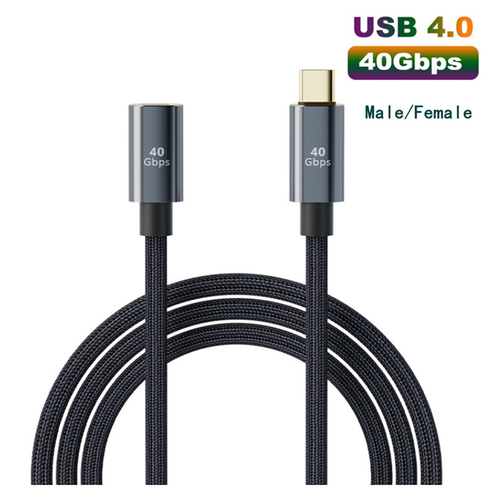 Type-C USB 4.0 40Gbps Data Charging Cable 100W 5A Fast Charge Cable 8K 60HZ Audio Video Transmission For USB C Devices 0.3 meters