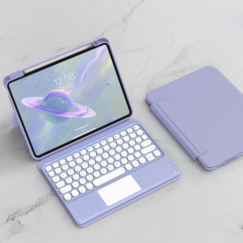 Keyboard Case Smart Stand Case Cover Tablet Cover Keyboard Folio Case Keyboard for IPad Air IPad Pro Tablet Purple