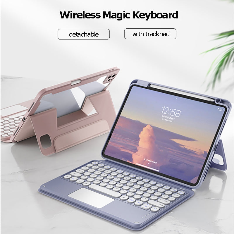 Keyboard Case Smart Stand Case Cover Tablet Cover Keyboard Folio Case Keyboard for IPad Air IPad Pro Tablet Purple