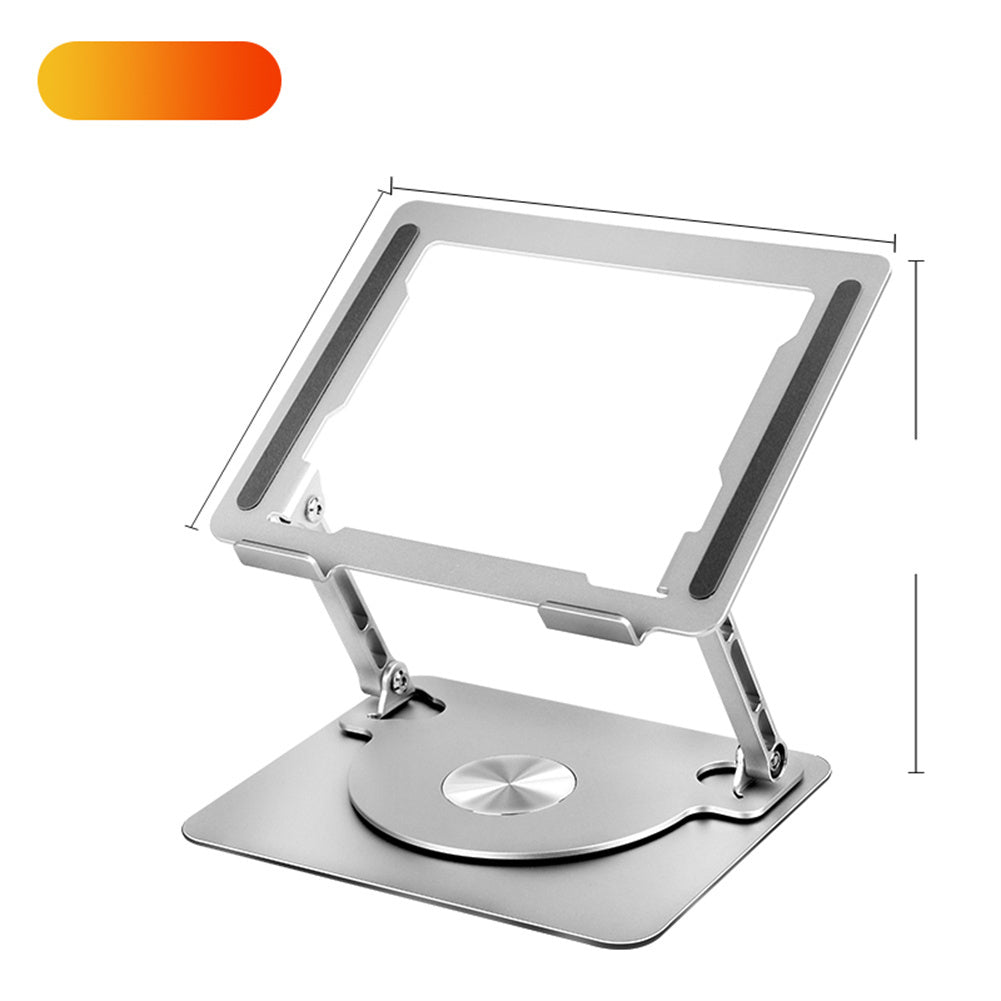 Laptop Stand Ergonomic Laptops Desk Elevator Aluminum Alloy Cooling Holder Folding Laptop Mount Rotated Riser grey