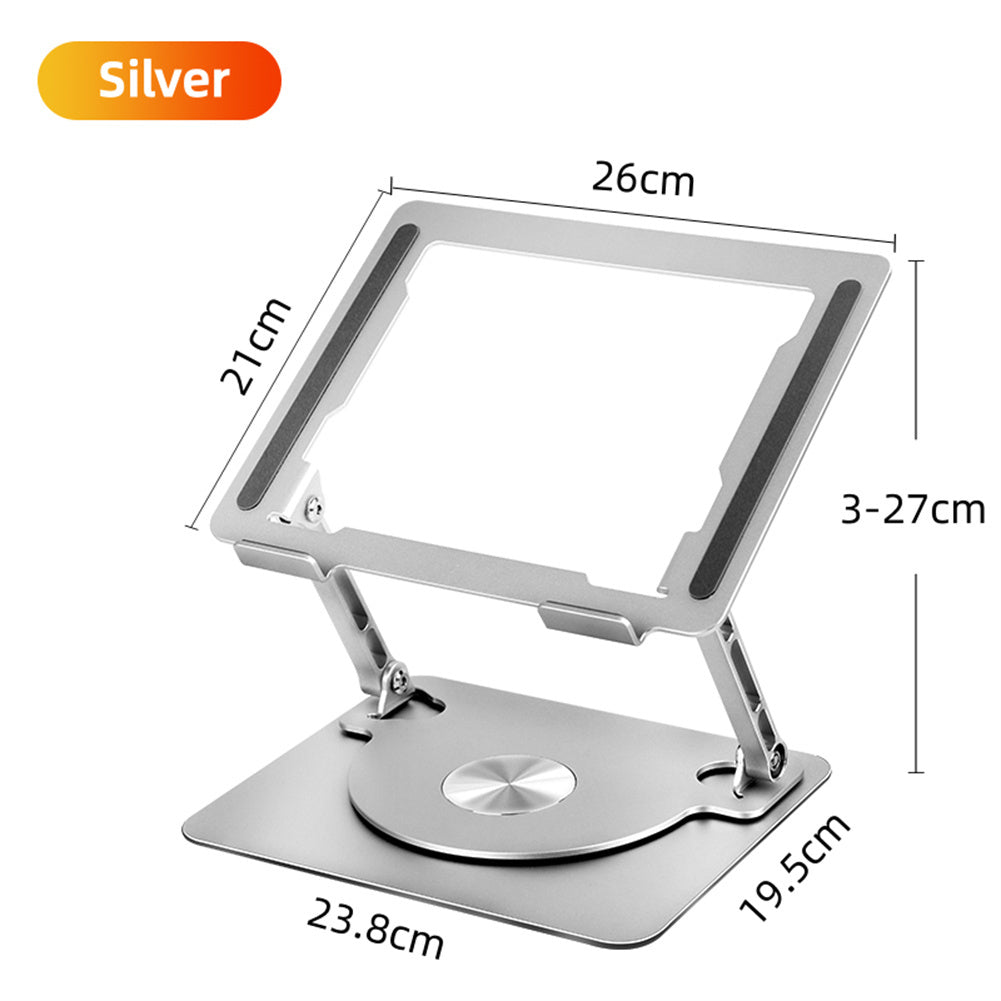 Laptop Stand Ergonomic Laptops Desk Elevator Aluminum Alloy Cooling Holder Folding Laptop Mount Rotated Riser grey