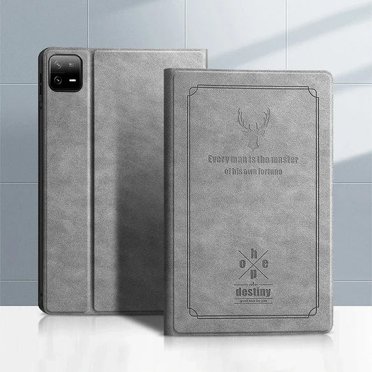 Color: GRAY, Size: eleven - For Xiaomi Pad 6 Case 11 inch Luxury PU Leather Folding Stand Magnetic Shell for Xiaomi Mi Pad 6 Mi Pad 6 Pro 2023 Tablet Case