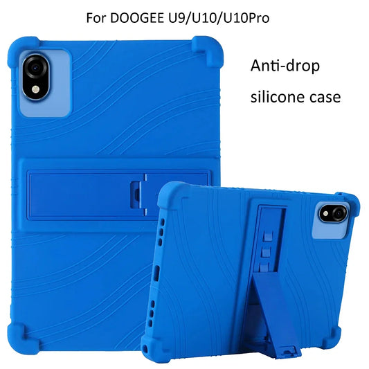 Color: Black, Size: eleven - Kids for DOOGEE U9 U10 10.1 Inch Tablet Case, Shockproof Cover for DOOGEE U10 Pro Soft Safe Silicon Tablet Stand Case Coque