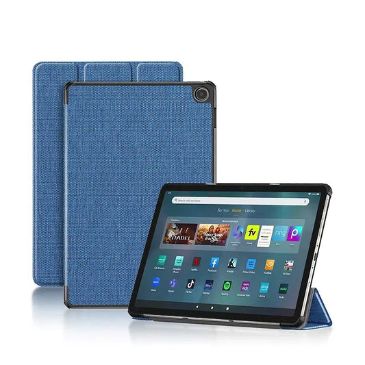 Color: Blue, Size: sixteen - AJIUYU Case For Amazon Fire Max 11 inch Tablet 2023 Firemax Smart Cover Support Bracket Protective Shell PU Leather Cases