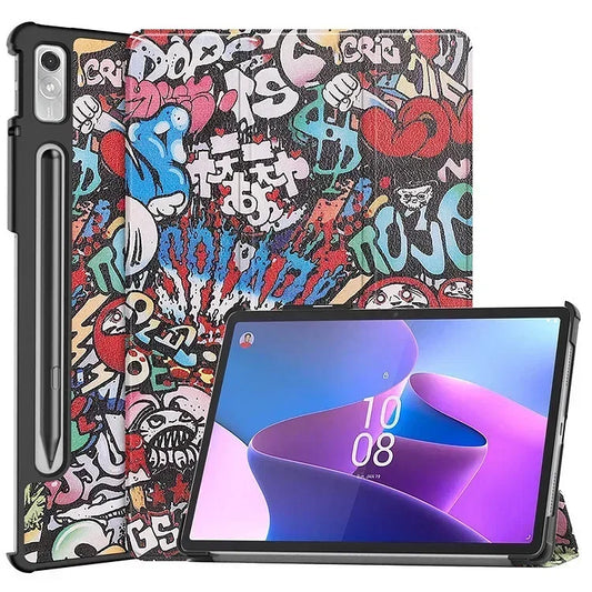 Color: Clear, Size: 12.4 - Case for Lenovo tab P12 12.7 inch 2023 Lightweight Tri-Folding Stand Leather Tablet Cover for Xiaoxin Pad Pro 12.7 12 7 TB371FC