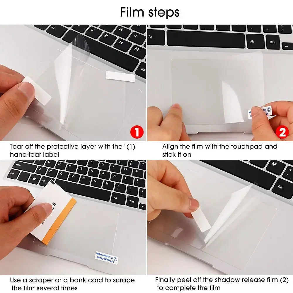 Color: Clear - Laptop Touchpad Protective Film Sticker Anti Scratch Clear Protector For Apple MacBook 13 14 15 16 inch Touch Bar Air Pro 2023