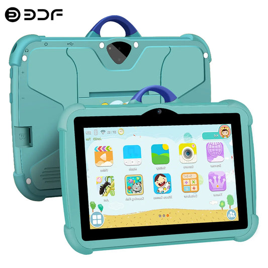 Color: Green, Bundle: Bundle 1 - New 7 Inch Google Learning Education Games Kids' tablet Quad Core 4GB RAM 64GB ROM 5G WiFi Tablets Cheap Simple Children's Gifts