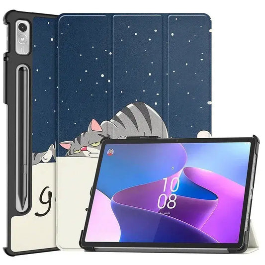 Color: MULTI, Size: 12.4 - Case for Lenovo tab P12 12.7 inch 2023 Lightweight Tri-Folding Stand Leather Tablet Cover for Xiaoxin Pad Pro 12.7 12 7 TB371FC