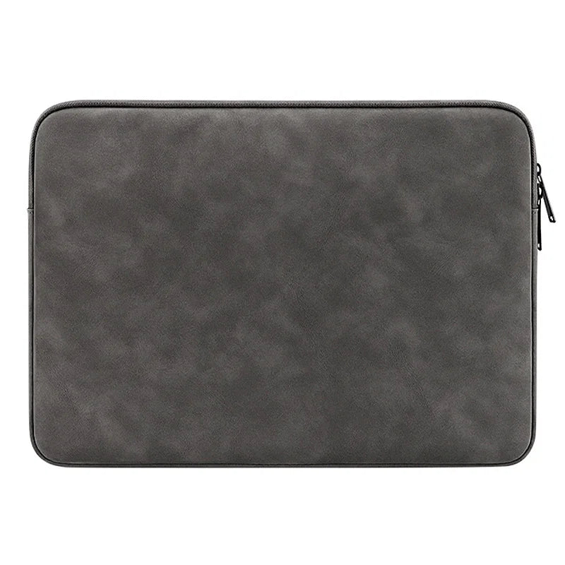 Color: Navy Blue, Size: 14-inch - Waterproof Leather Laptop Bag Sleeve 13 14 15 Inch Case For MacBook Air Pro 13.3 15.4 Xiaomi HP Dell Acer Notebook Computer Case