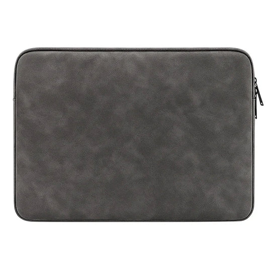 Color: Navy Blue, Size: 14-inch - Waterproof Leather Laptop Bag Sleeve 13 14 15 Inch Case For MacBook Air Pro 13.3 15.4 Xiaomi HP Dell Acer Notebook Computer Case