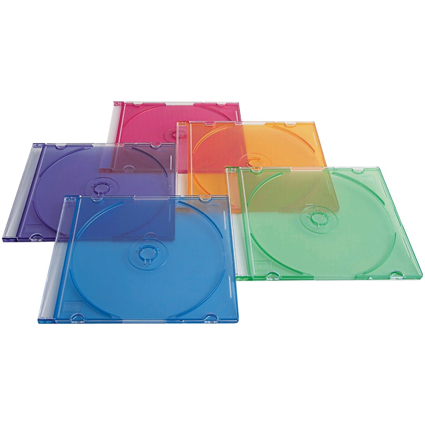 Verbatim 94178 Color CD/DVD Slim Cases, 50 pk