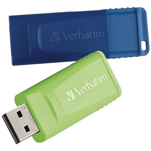 Verbatim 98713 16GB Store 'n' Go USB Flash Drive (2 pk; Blue & Green)