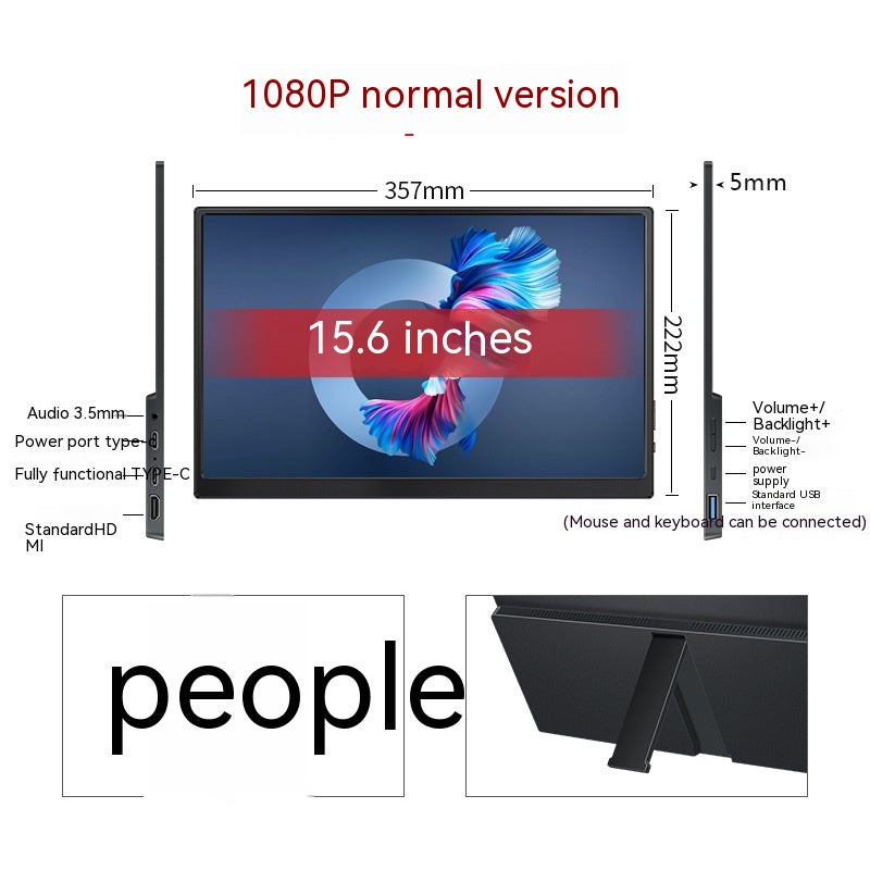 Inch P Touch Version: 15.6inch Regular Version - Touch Portable Monitor Mobile Phone Computer Game External Expansion Screen