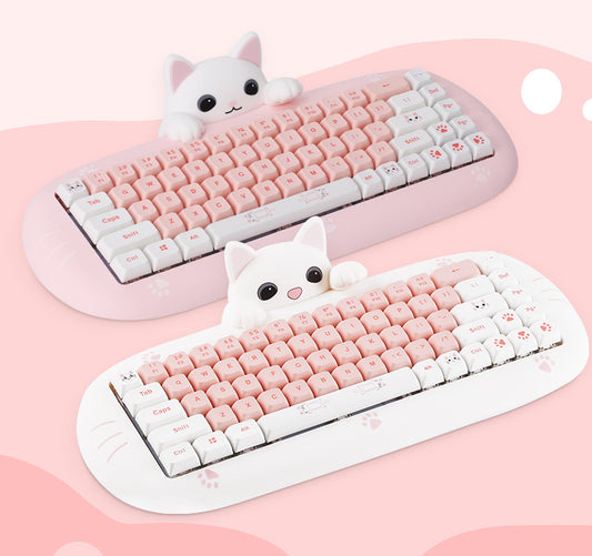 Wireless Bluetooth E-sports Games Cute Mini Office Mechanical Keyboard